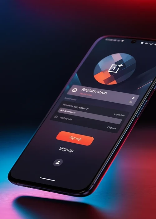 Joka Casino registration form interface showing email, username, and password fields for new players, set against a vibrant casino backdrop.